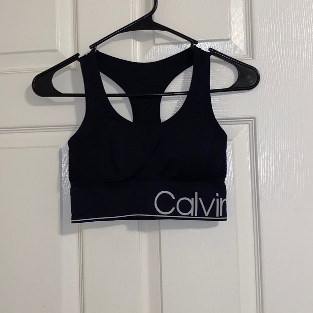 Black Calvin Klein Performance sports bra